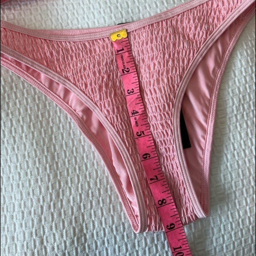 Kendall + Kylie Pink Henley Bikini Top And Bottom Set - Picture 12 of 16